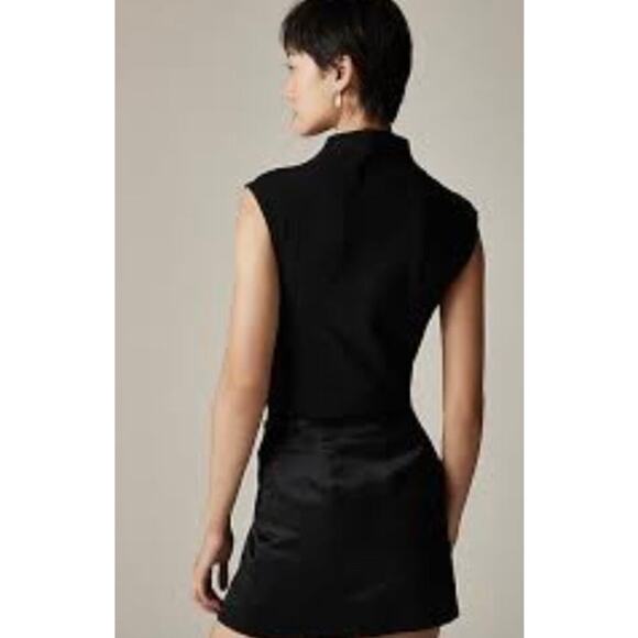 J. Crew Stretch Sequin Embellished Sleeveless Mock Neck Sz M#360 - Picture 3 of 3